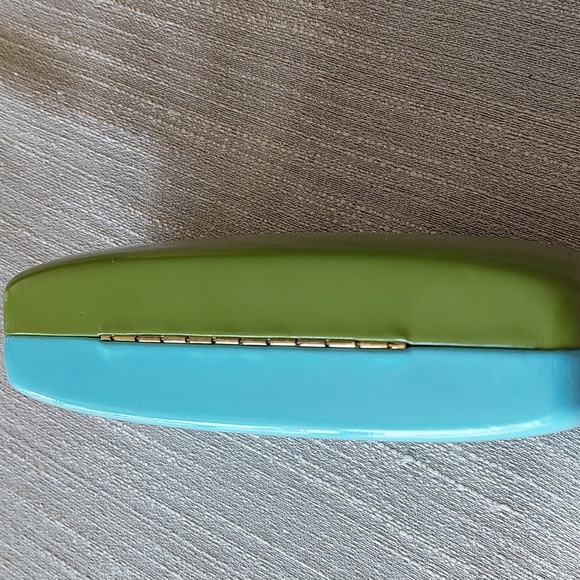 Kate Spade Two-Tone Eyeglass Case Blue & Green - Picture 7 of 11
